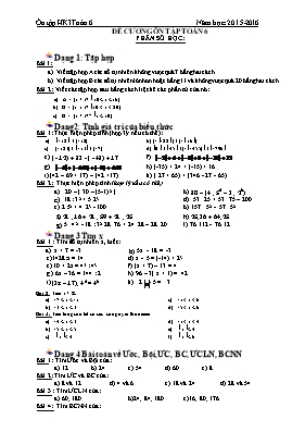 Đề cương ôn tập Toán 6
